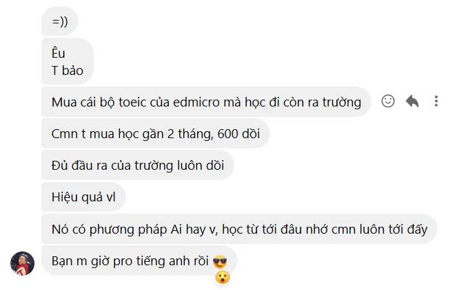 Feedback học viên Edmicro TOEIC 2