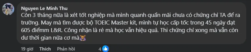 Feedback học viên Edmicro TOEIC 3