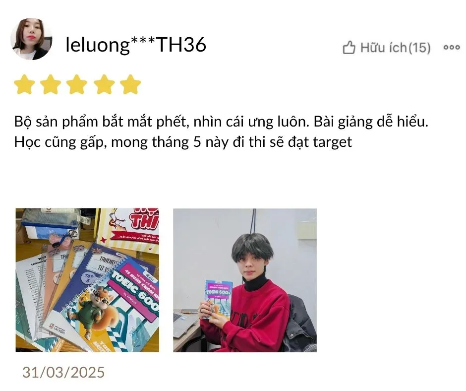 Feedback học viên Edmicro TOEIC 20
