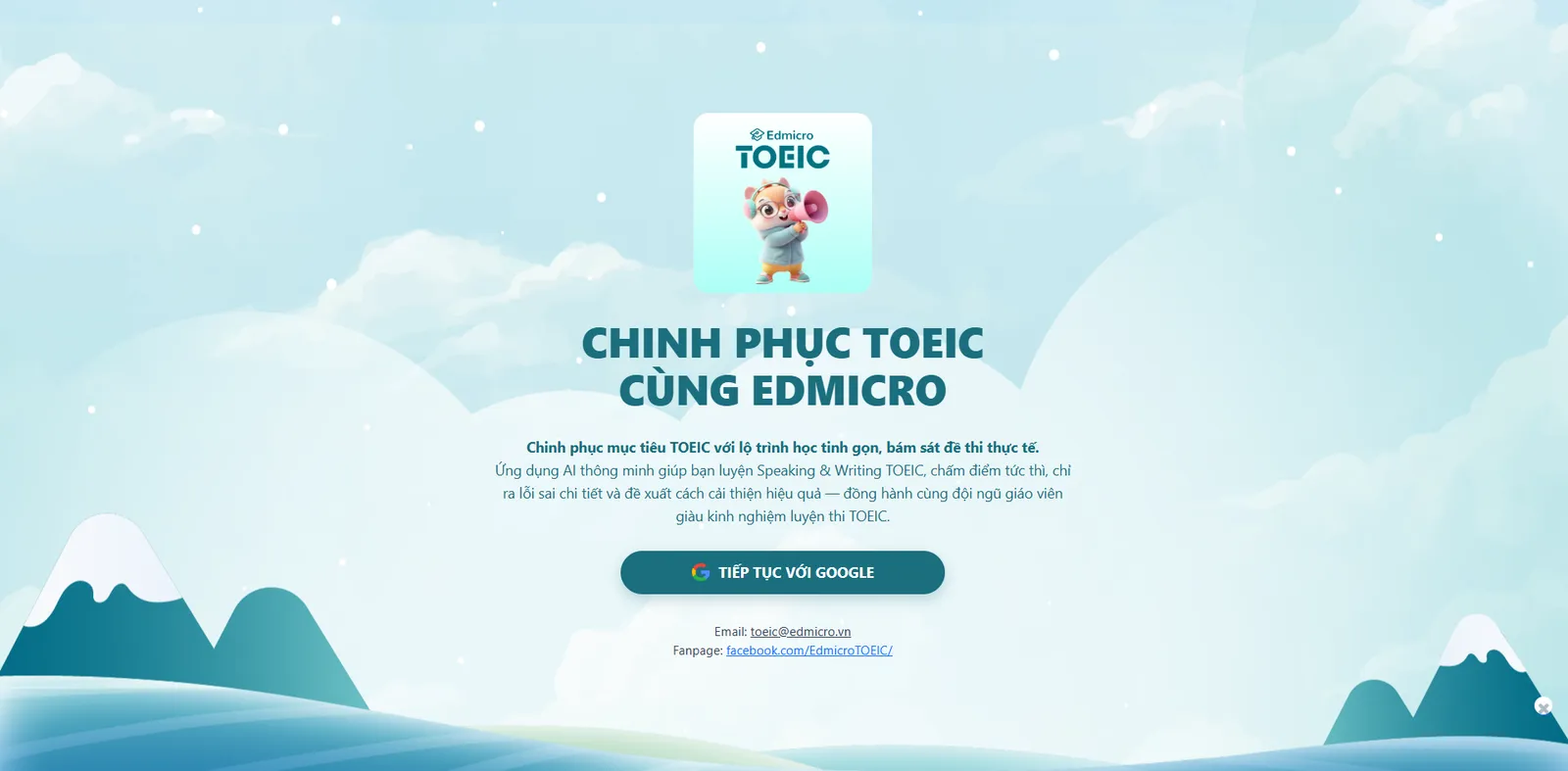 Trang đăng nhập Edmicro TOEIC